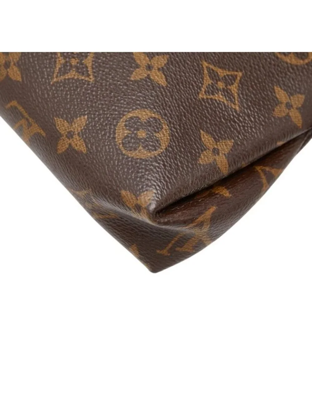 Louis Vuitton Monogram Pallas Clutch Chain 2-Way Shoulder Bag Brown Cerise